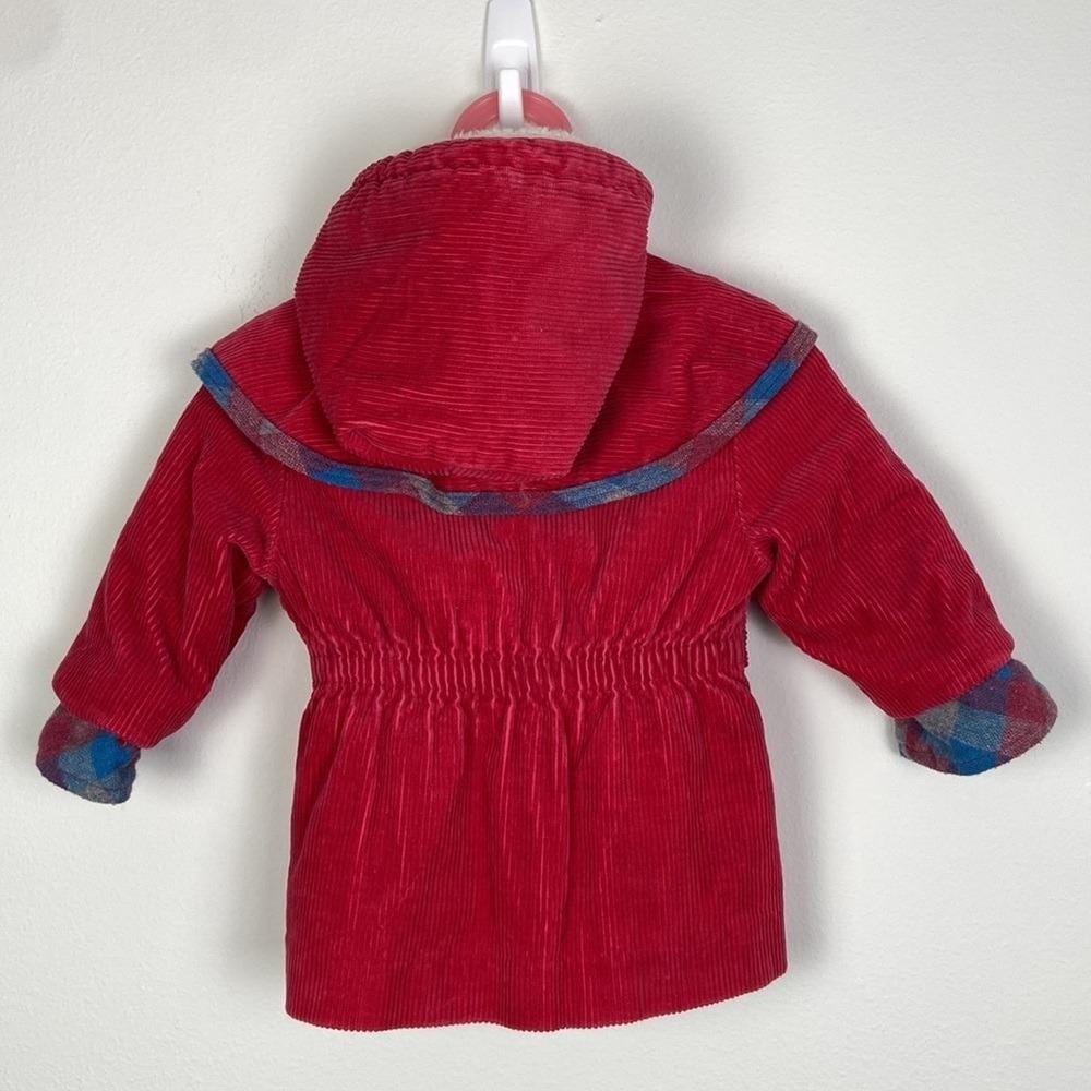 Vintage Winnie the Pooh Vintage Sears Hooded Corduroy Baby Red‎ Coat 12 Months - Picture 7 of 7